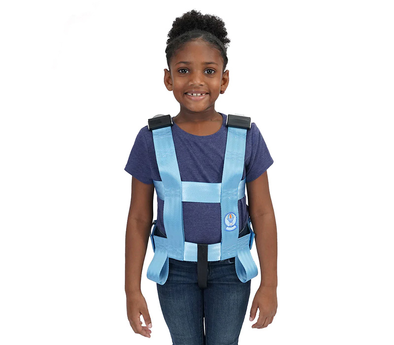 Girl wearing transportation vest